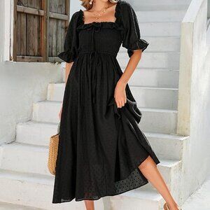 NWT women’s black off the shoulder baby doll dress size XL